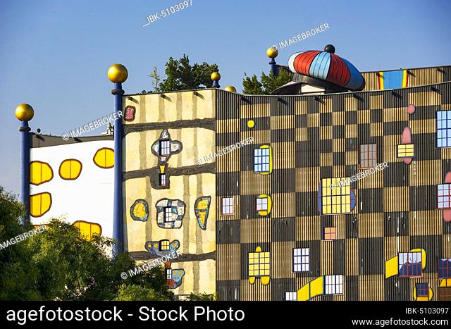 Hundertwasser Design, District Heating Vienna, Vienna, Austria, Europe