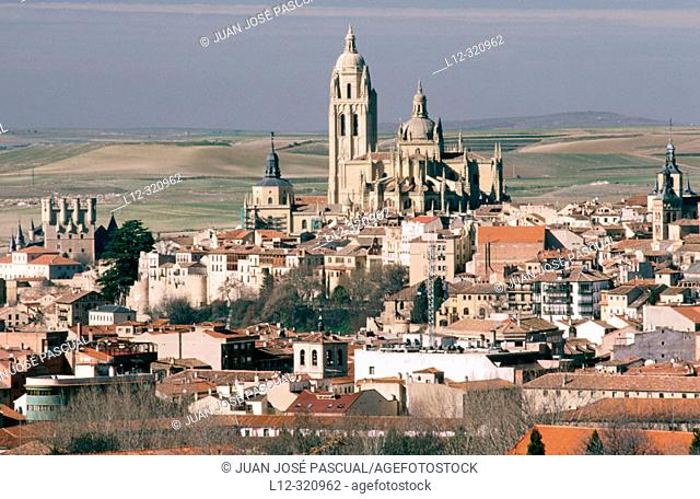 Overview of Segovia. Spain