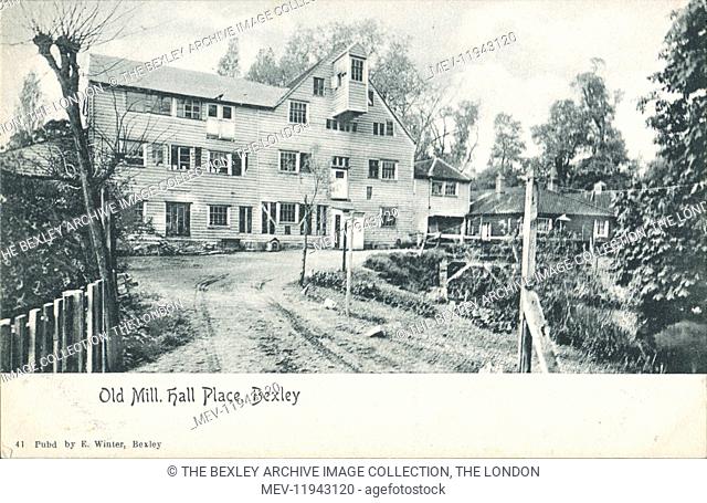 Hall Place Mill, Bexley. A mill has been recorded here since 1621 and probably was one of those mentioned in the Domesday Book