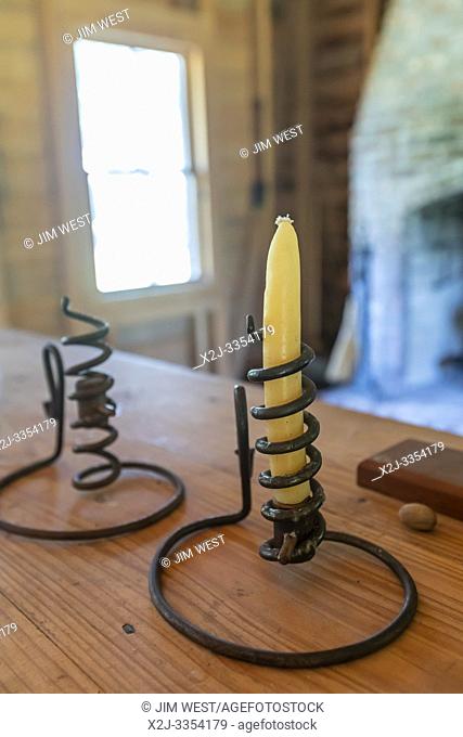 Thibodaux, Louisiana - A courting candle at the E. D. White Historic Site. The site was the home of Edward Douglas White