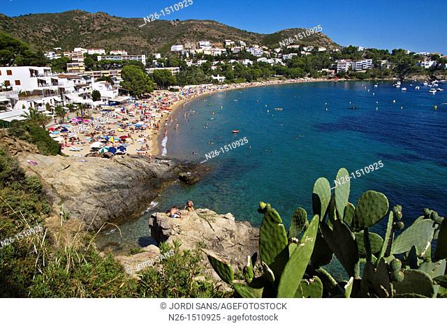 Almadrava beach, Roses, Costa Brava, Alt Emporda, Girona province, Catalonia, Spain