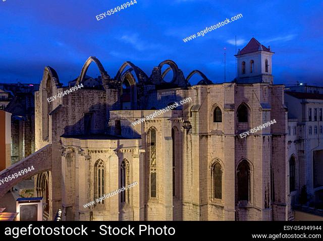 Convento do Carmo Monastery in the center of Lisbon