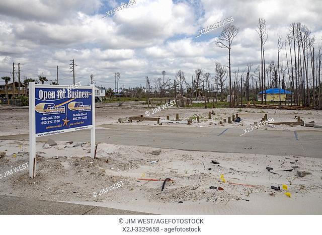 Mexico Beach, Florida - Destruction from Hurricane Michael is widespread seven months after the Category 5 storm hit the Florida Panhandle