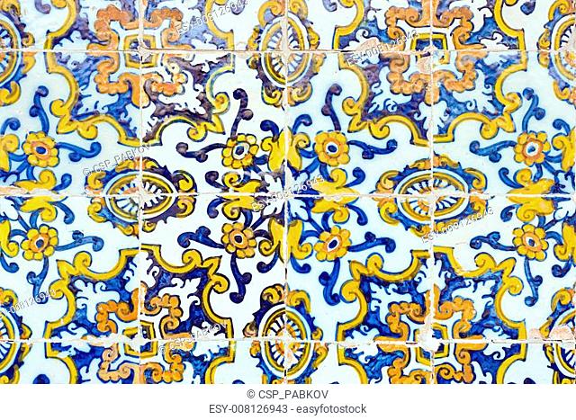 vintage spanish style ceramic tiles wall decoration