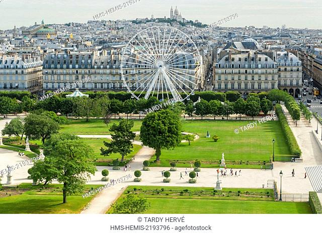 France, Paris, the Tuileries garden, Les Tuileries were once a district of Paris, between the Louvre, Rue de Rivoli, the Place de la Concorde and the Seine