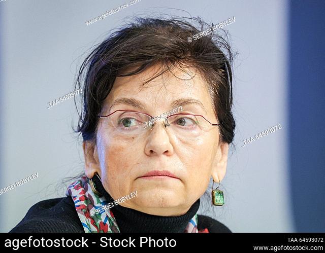 RUSSIA, MOSCOW - NOVEMBER 9, 2023: Tatyana Yudenkova, Head of Mid-to-Late 19th and Early 20th Centuries Painting at the State Tretyakov Gallery