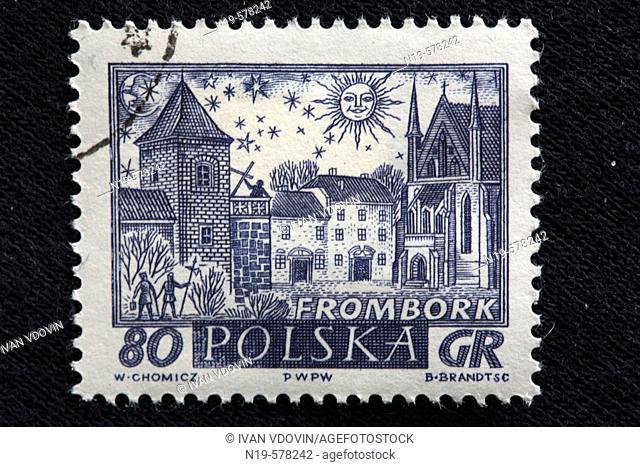 Frombork, postage stamp, Poland, 1960-s
