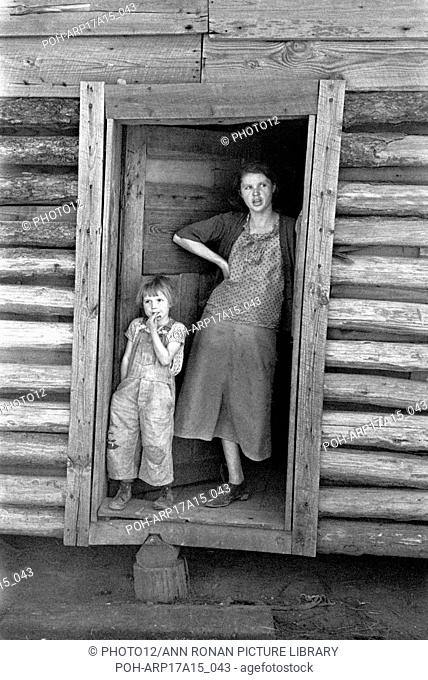 Photograph of a mother and child in Walker County, Alabama. Photographed by Arthur Rothstein (1915-1985) an American photographer and photo journalist