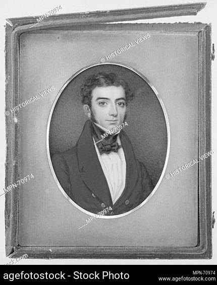 Portrait of a Gentleman. Artist: Nathaniel Rogers (American, Bridgehampton, New York 1788-1844 Bridgehampton, New York); Medium: Watercolor on ivory;...
