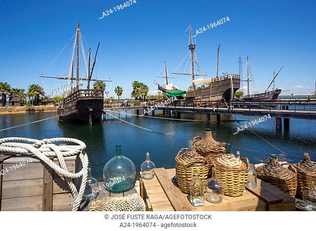 Spain , Andalucia Region, Huelva Province, Palos de la Frontera City , La Rabida , The Three Caravels wharf