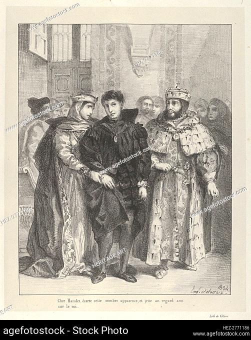 The Queen Tries to Console Hamlet, 1834., 1834. Creator: Eugene Delacroix