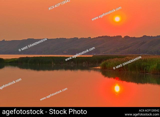 Stream of Sioux Carossing between Pasqua Lake and B-Say-Tah Lake at sunset. North of Echo Lake Provincial Park Sioux Carossing Saskatchewan Canada