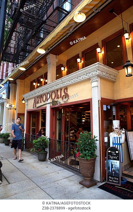 Artopolis Restaurant in Greektown, Chicago, Illinois, IL, USA