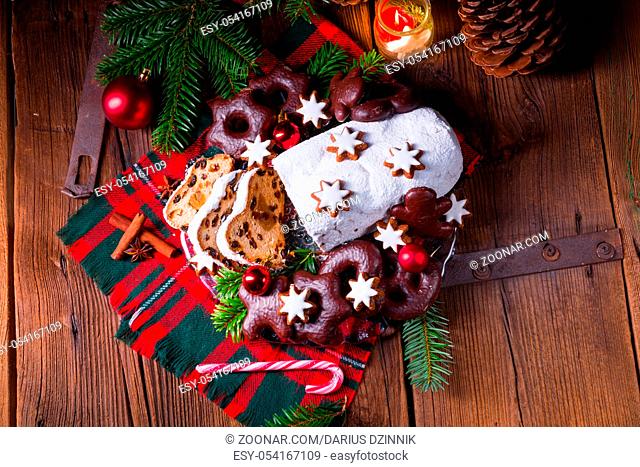 delicious dresdner christ stollen with marzipan and raisins