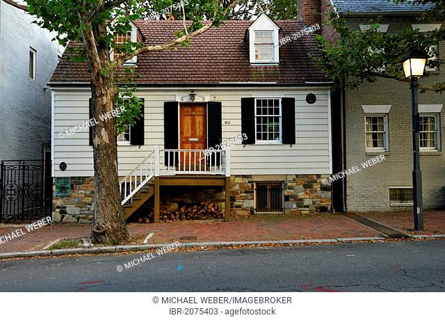 George Washington's townhouse, former home of George Washington, old town of Alexandria, Virginia, United States of America, USA, PublicGround