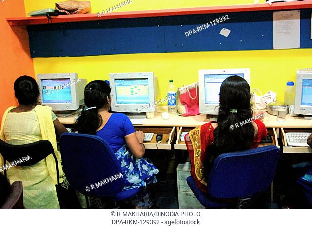 Women working in call centre