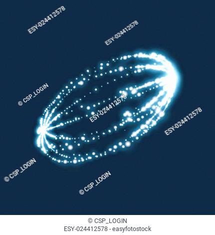 The Ellipsoid Consisting of Points. Connection Structure. Wireframe Ellipsoid Illustration. 3D Grid Design. A Glowing Grid. 3D Technology Style