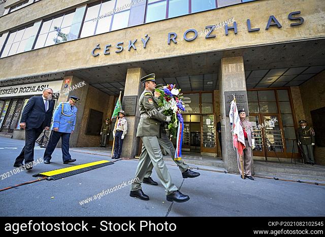 Act of reverence to honour the memory of people killed in August 1968 in defense of the Czech radio building, took place in front of the building in the...