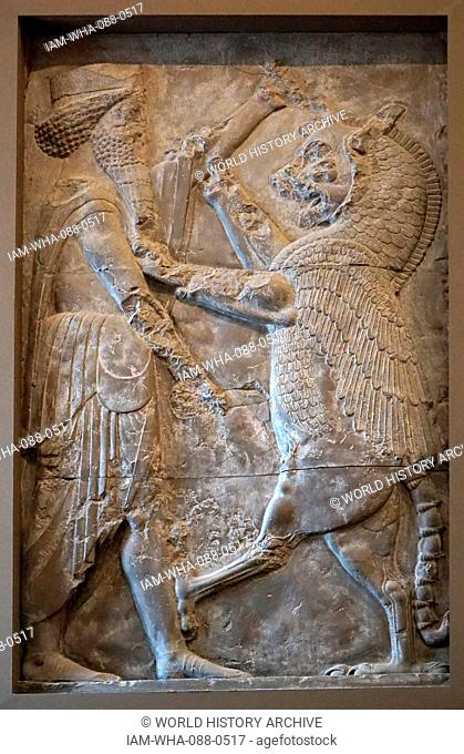 Cast depicting a Royal hero from a doorway in Persepolis, Iran. Dated 5th Century BC