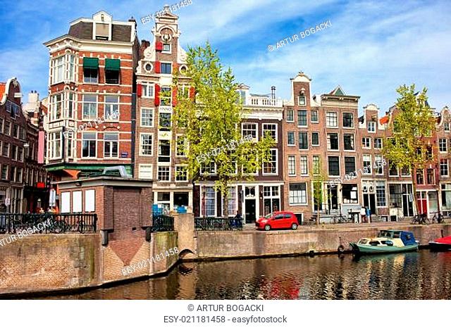 Dutch Canal Houses in Amsterdam