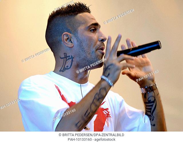 Rapper Bushido (Anis Mohamed Youssef Ferchichi) performs on stage in Berlin on the 6th of September in 2007. He is accused of sexist lyrics glorifying violence