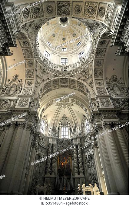 Dome with the altar of the Theatiner Church, Italian late Baroque, consecrated in 1675