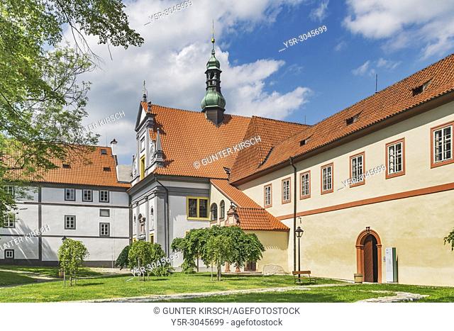 The Minorite monastery with the Church of Corpus Christi is located in the town of Cesky Krumlov on the Vltava River in Bohemia, Jihocesky kraj, Czech Republic