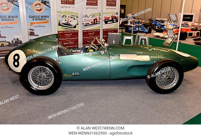 London Classic Car Show opens at the Excel London running from 23 - 26 Feb 2017 Featuring: 1959 Aston Martin DBR4 Where: London
