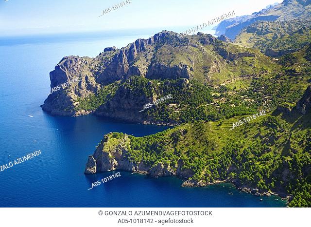 Cala Tuent.Tramuntana mountain range. Majorca. Balearic Islands. Spain