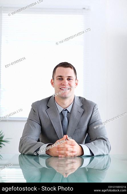 Close up of businessman in a successful negotiation