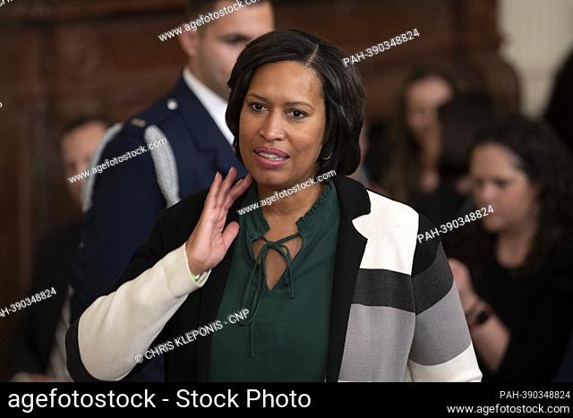 Washington, DC Mayor Muriel Bowser attends a ceremony marking the two-year anniversary of the January 6th insurrection at the White House in Washington, DC