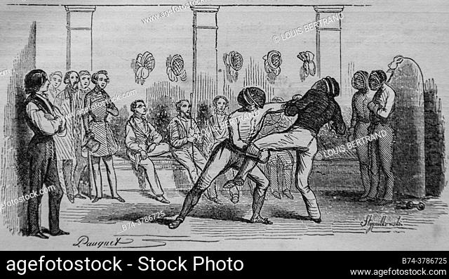 the master of slippers, boxing, the French painted by themselves, editor n. j. philippart 1861