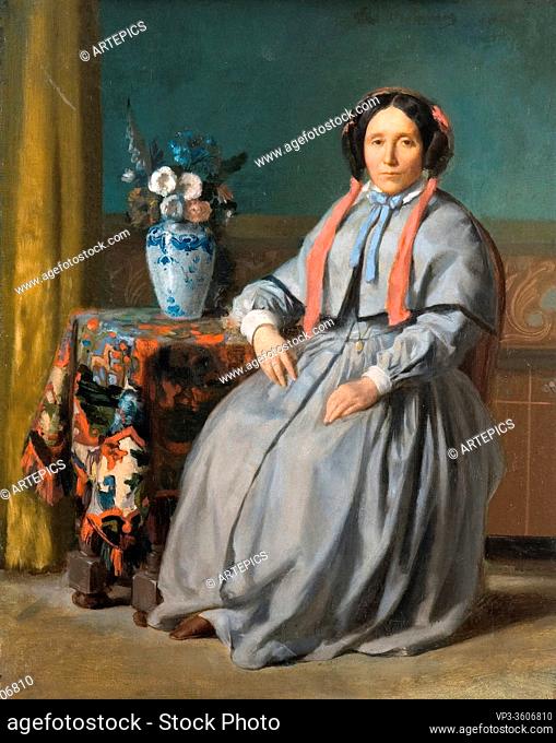 Delaunay Jules Elie - Portrait of Joséphine Gante - French School - 19th Century