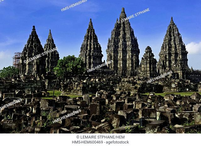 Indonesia, Java, Yogyakarta Region, Prambanan temples listed as World Heritage by UNESCO, built between the 8th and 10th Century AD