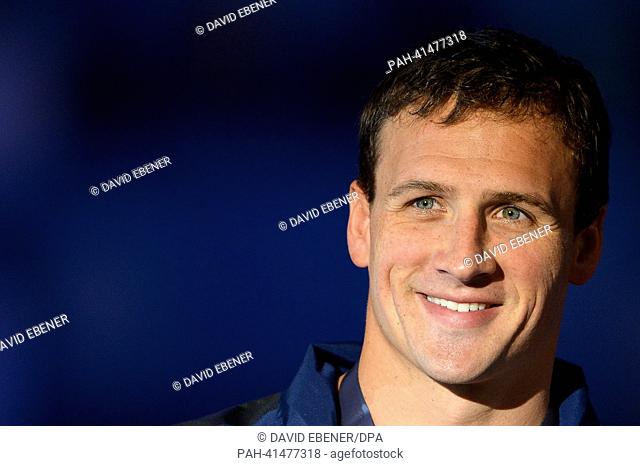Winner Ryan Lochte of the USA smiles after the men's 200m Backstroke final of the 15th FINA Swimming World Championships at Palau Sant Jordi Arena in Barcelona