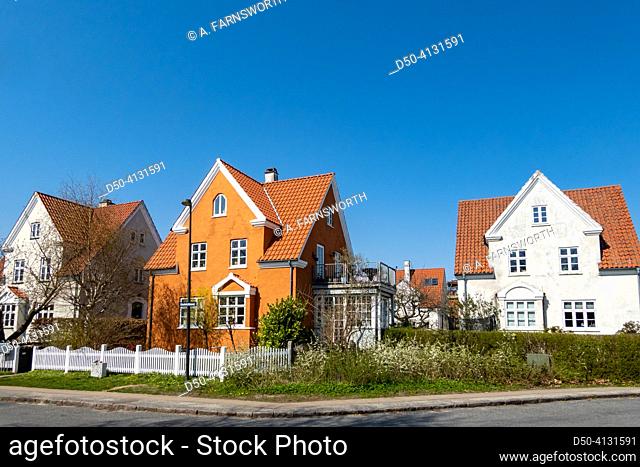 Copenhagen, Denmark Residential houses in the Brondy suburb