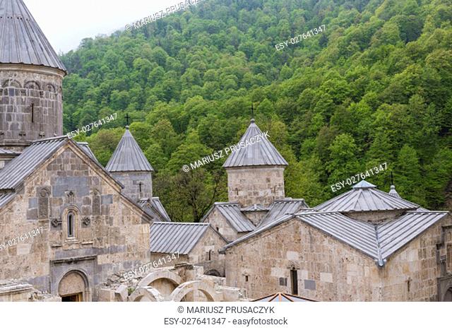 The 13th century Haghartsin monastery in Armenia.The ancient monastery is located near the town of Dilijan, in a wooded valley