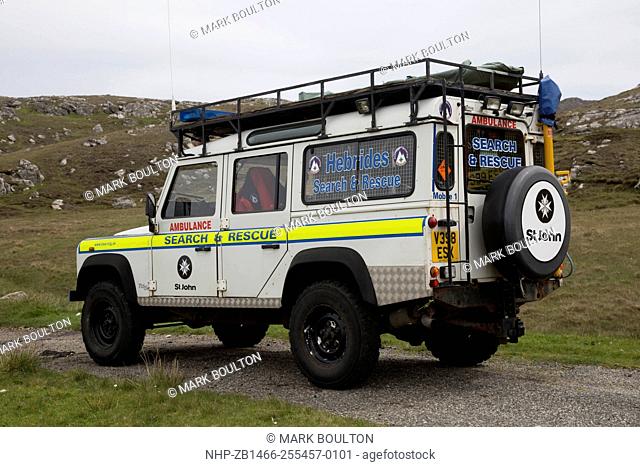 Search and Rescue vehicles Isle of Lewis Outer Hebrides Scotland