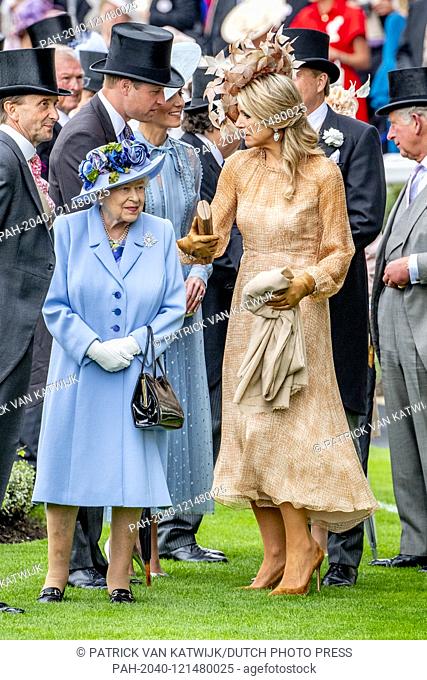 King Willem-Alexander and Queen Maxima visit Royal Ascot with Queen Elizabeth, Prince Charles, Camilla Duchess of Cornwall