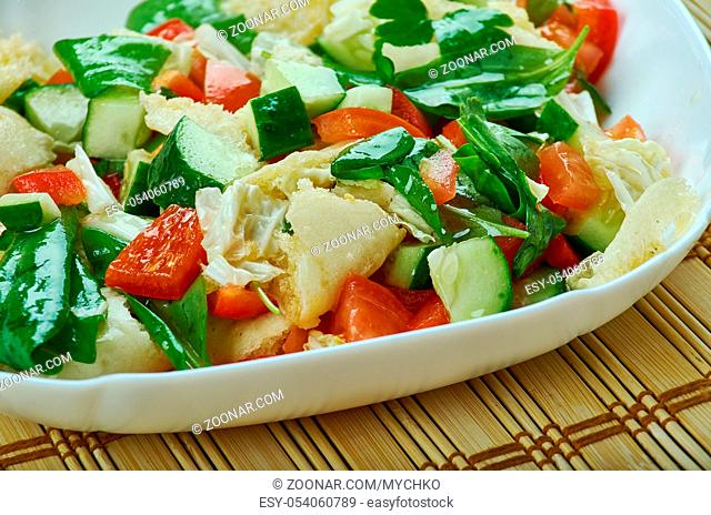 Puerto Rican Gazpacho salad - fresh chopped salad