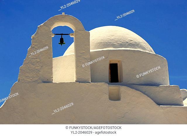 Paraportiani Greek Orthodox churches of Mykanos Chora, Cyclades Islands, Greece