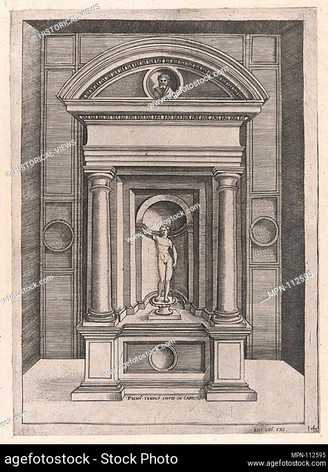 Speculum Romanae Magnificentiae: The Altar of Jupiter in the Oldest Temple on the Capitol. Series/Portfolio: Speculum Romanae Magnificentiae; Artist: Attributed...