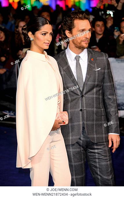 'Interstellar' UK film premiere held at the Odeon Cinema Leicester Square - Arrivals Featuring: Camila Alves and Matthew McConaughey Where: London