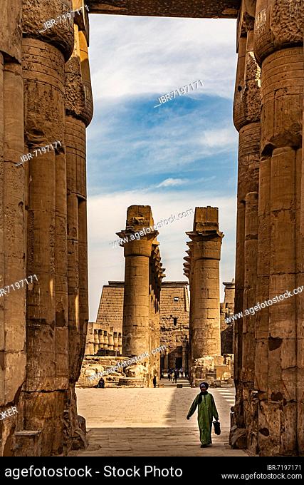 Great Colonnade, Luxor Temple, Thebes, Egypt, Luxor, Thebes, Egypt, Africa