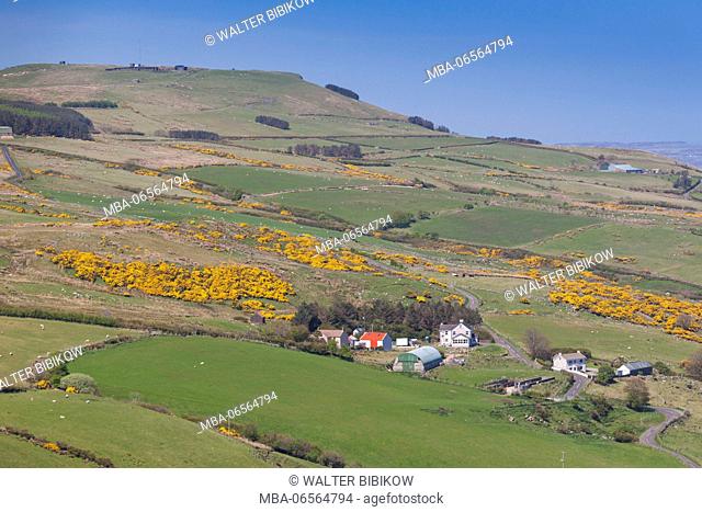 UK, Northern Ireland, County Antrim, Torr Head, Torr Head Scenic Road, coastal landscape