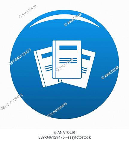Book professor icon blue circle isolated on white background