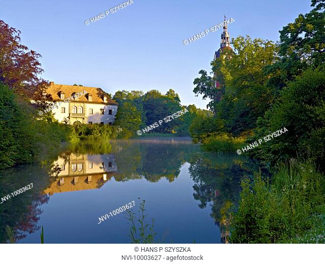 Old Castle in Muskau Park, Bad Muskau, Upper Lusatia, Saxony, Germany