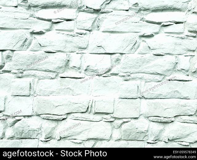 Stone wall background. White painted stone wall texture as background. Wood background wall painting