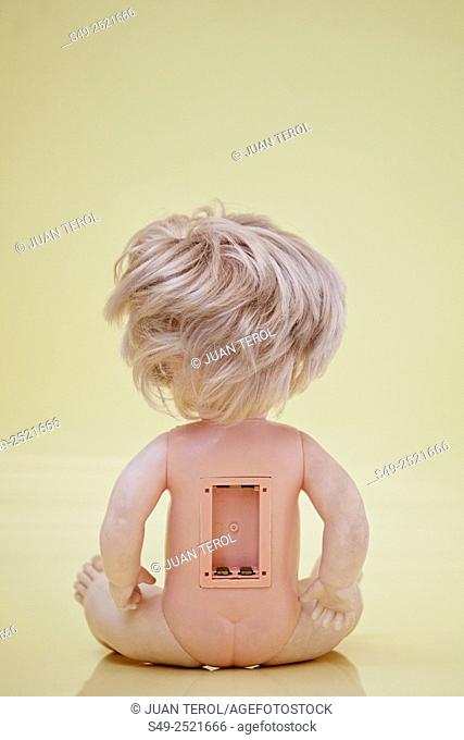 Backside of a doll