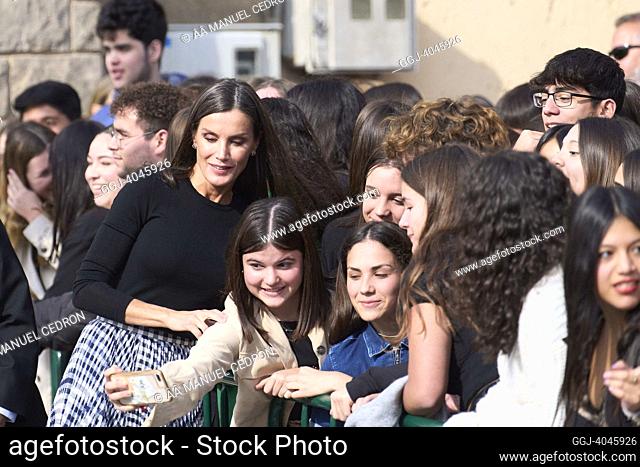 Queen Letizia of Spain attends the 22nd edition of the City of Tudela 'Opera Prima' Film Festival, tribute to Pilar Miro at Moncayo Cinema on November 2